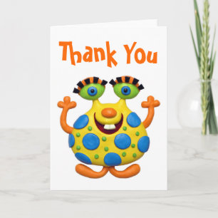 Monster Party Thank You Card