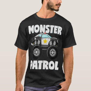 Monster Patrol Vintage Police Cop Monster Trucks T-Shirt