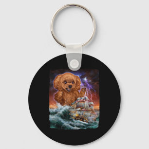 Monster Poodle Dog As Kraken Attack A War Ship At Key Ring