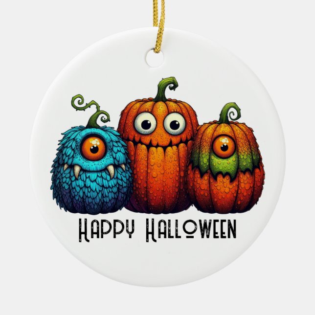 Monster Pumpkins Customise Ornament (Front)