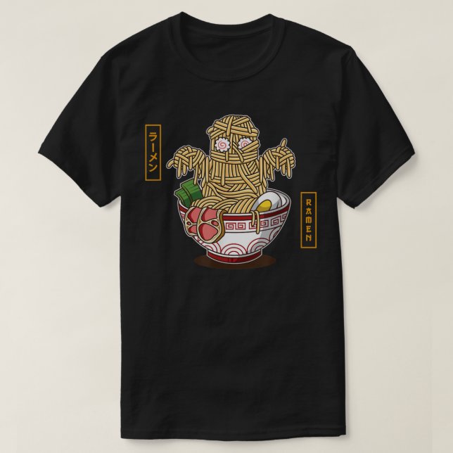 Monster Ramen Costume Famous Japan Noodles Funny R T-Shirt (Design Front)