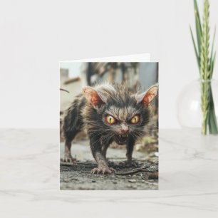 Monster rat holiday card