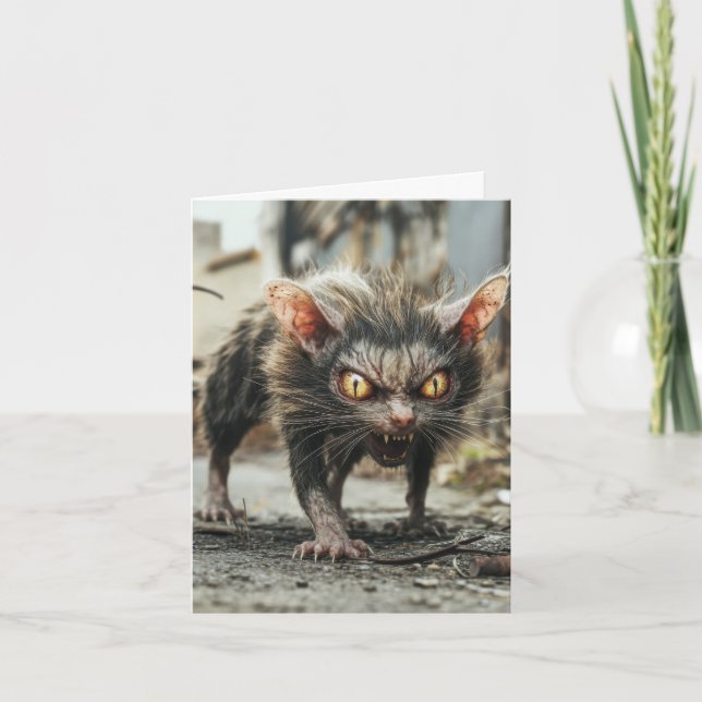 Monster rat  holiday card (Front)