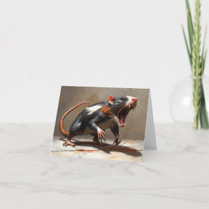Monster rat thank you card