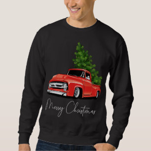 Monster Red Truck Christmas Tree Xmas Sweatshirt