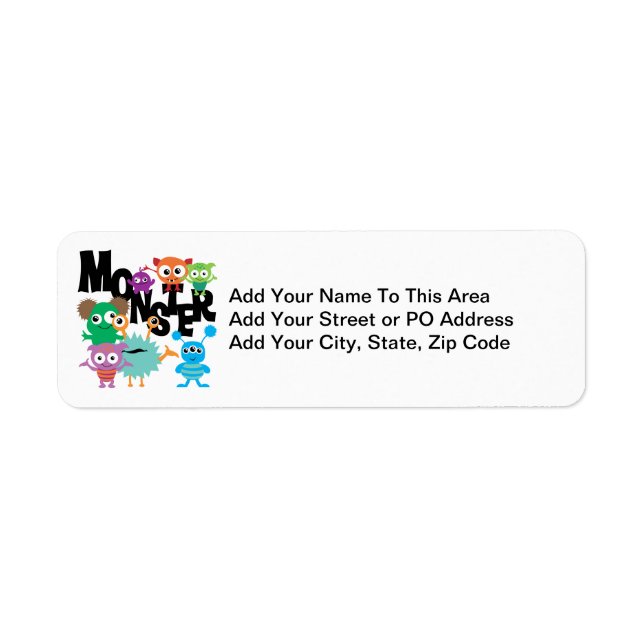 Monster Return Address Label (Front)