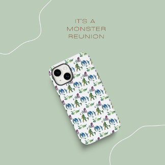 Monster Reunion Funny Ombre Creature Blue Green Case-Mate iPhone 14 Case