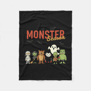 Monster season halloween cute monster characters fleece blanket