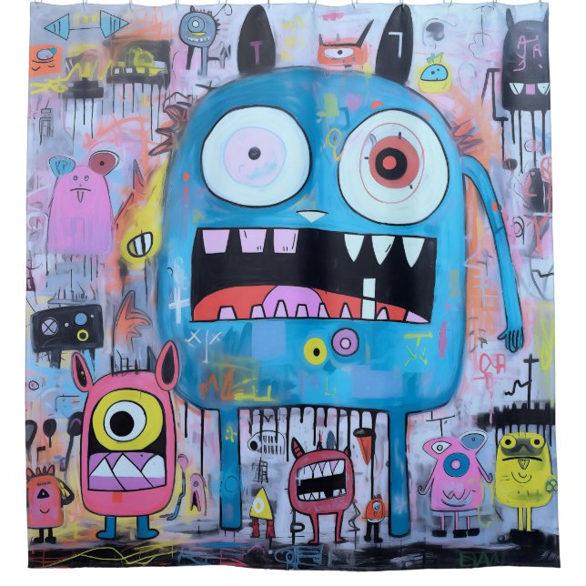 Monster Shower Curtain (Front)