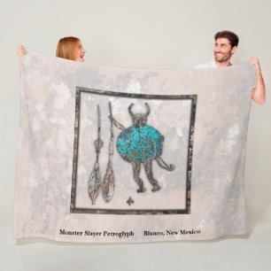Monster Slayer Petroglyph Fleece Blanket