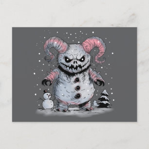 Monster Snowman Postcard