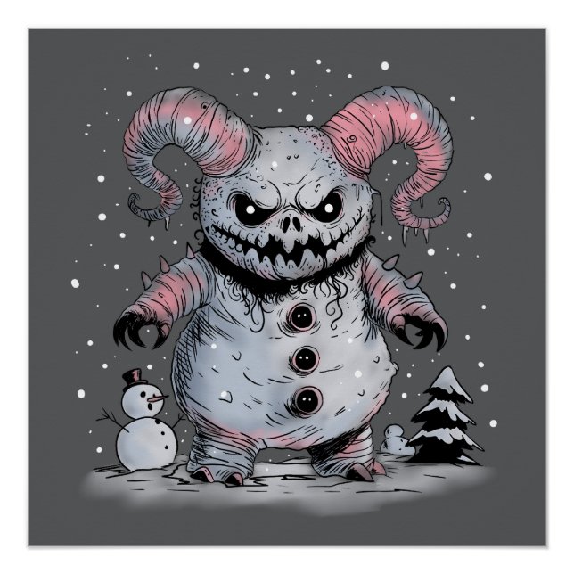 Monster Snowman Poster (Front)