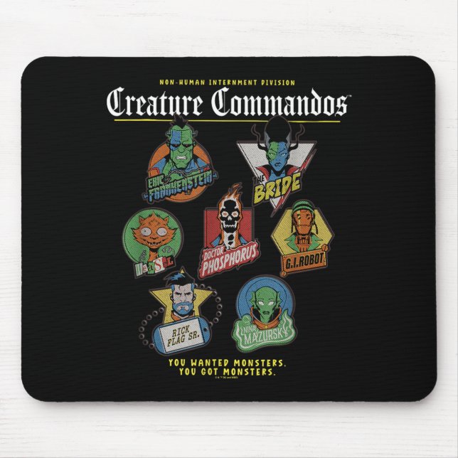 Monster Squad Badges Design Mouse Pad (Front)