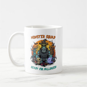 Monster Squad Cute Halloween Spooky Characters Coffee Mug