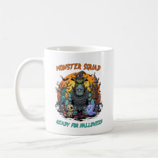 Monster Squad Cute Halloween Spooky Characters Coffee Mug