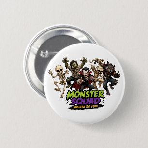 Monster Squad Halloween Characters Fun Design 6 Cm Round Badge