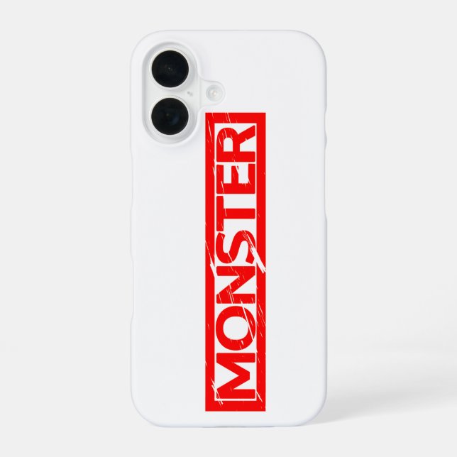 Monster Stamp iPhone 16 Case (Back)