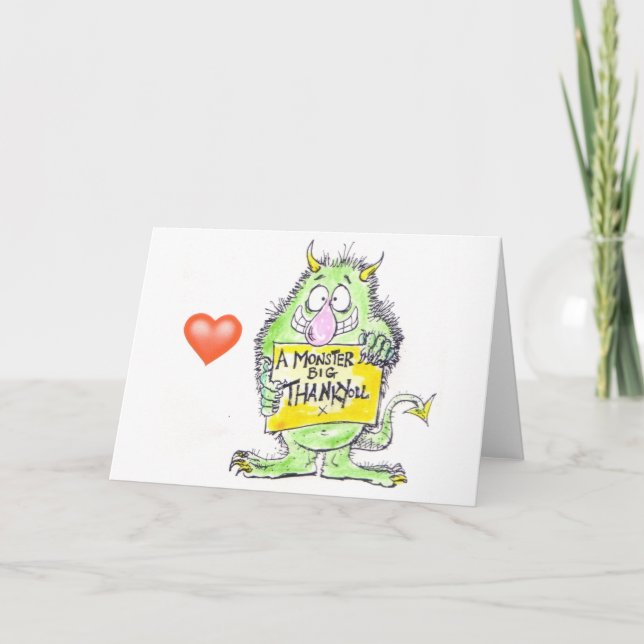 Monster Thank You Card (Front)