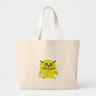 monster troll halloween shudder large tote bag