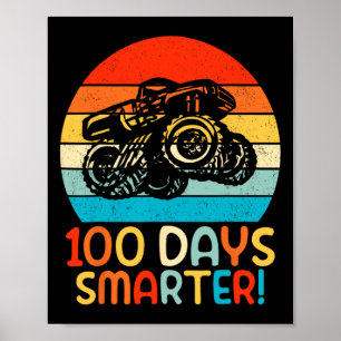 Monster Truck 100 Days Of School Kindergarten Smar Poster