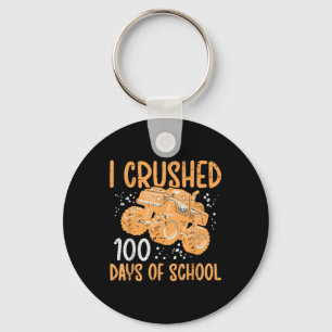 Monster Truck 100 Days School 100th Day Boys Kids  Key Ring