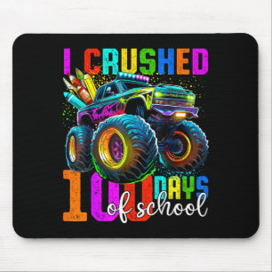 Monster Truck 100th Day Of School Boys 100 Days Of Mouse Pad