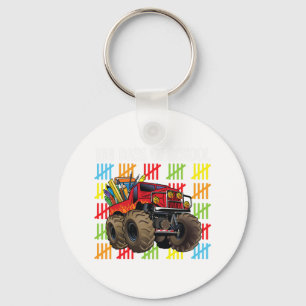 Monster Truck 100th Day Of School Boys Kids Key Ring