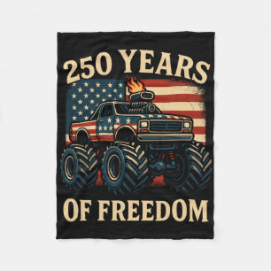 Monster Truck 250th Anniversary America July 4th P Fleece Blanket
