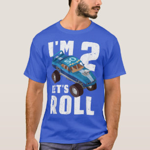 Monster Truck 2nd Birthday Boy 2 Year Old B-Day Mo T-Shirt