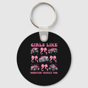 Monster truck 4 pink mama girls like monster key ring