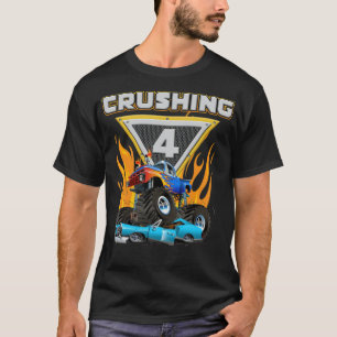 Monster Truck 4th Birthday Truck Birthday article  T-Shirt