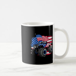 Monster Truck 4th Of July Shirt Boys American Flag Coffee Mug