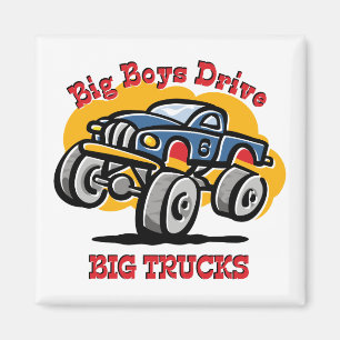 Monster Truck 6th Birthday Magnet