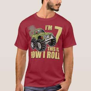 Monster Truck 7th Birthday T Shirt Boy 7 Years