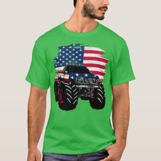 Monster Truck American Flag T-Shirt