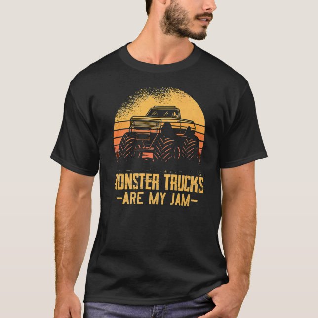 Monster Truck Are My Jam Costume For Boys T-Shirt (Front)