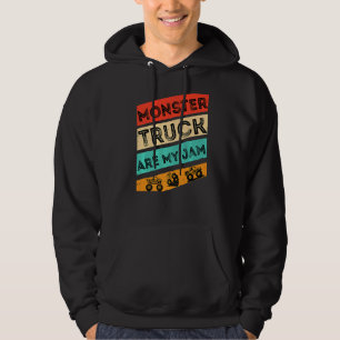 Monster Truck Are My Jam Monster Truck Vintage Fat Hoodie