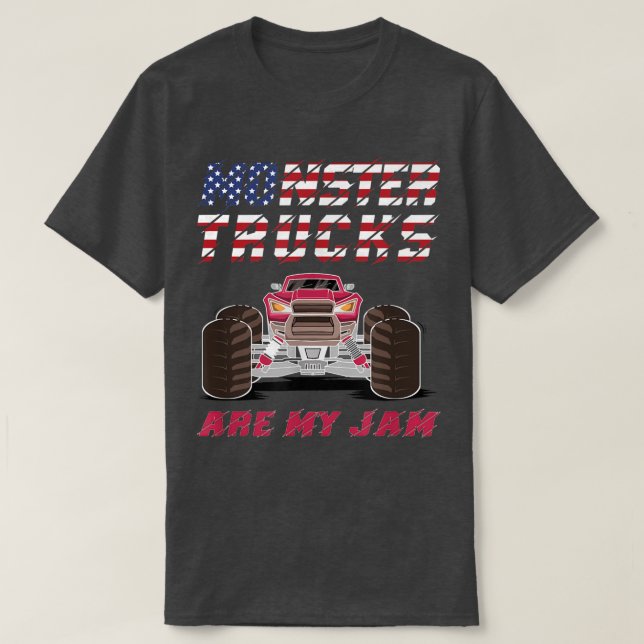 Monster Truck Are My Jam Motorsport 2053 T-Shirt (Design Front)