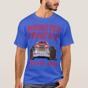 Monster Truck Are My Jam Motorsport For Girls  T-Shirt