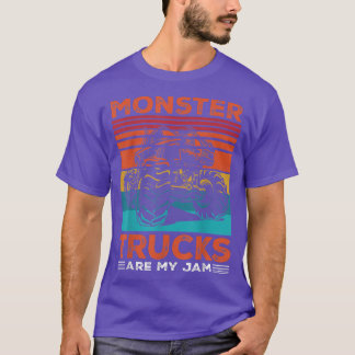 Monster Truck Are My Jam Retro Vintage Funny Truck T-Shirt