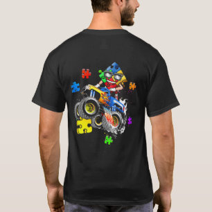 Monster Truck Autism Awareness Puzzle Piece T-Shirt