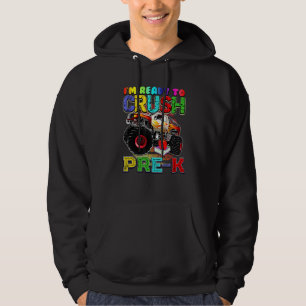 Monster Truck Back To School Ready To Crush Presc Hoodie
