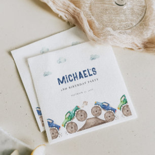 Monster Truck Bash Birthday  Napkin