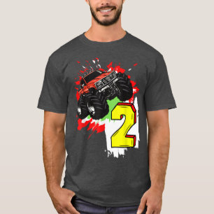 Monster Truck Birthday 2 Years 2nd Birthday Party T-Shirt