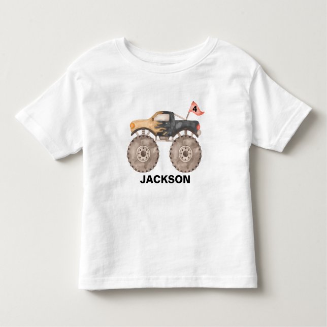 Monster truck birthday boy T-Shirt (Front)