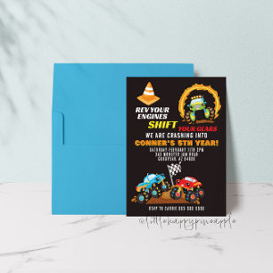 Monster Truck Birthday Invitation