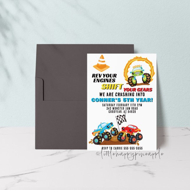 Monster Truck Birthday Invitation (Creator Uploaded)