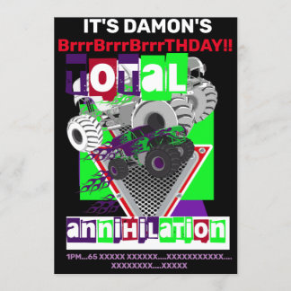 MONSTER TRUCK BIRTHDAY Invitation
