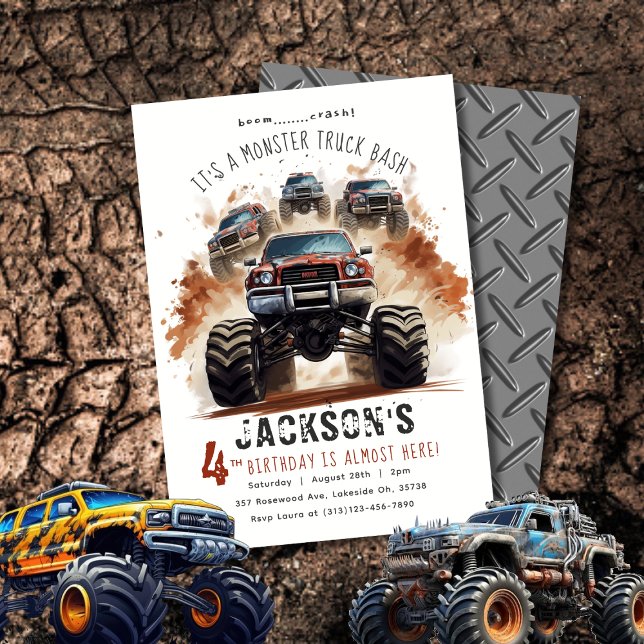 Monster Truck Birthday Invitation | Monster Trucks (Creator Uploaded)