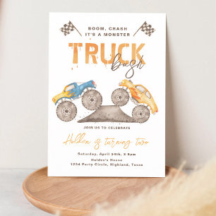 Monster Truck Birthday Party Invitation